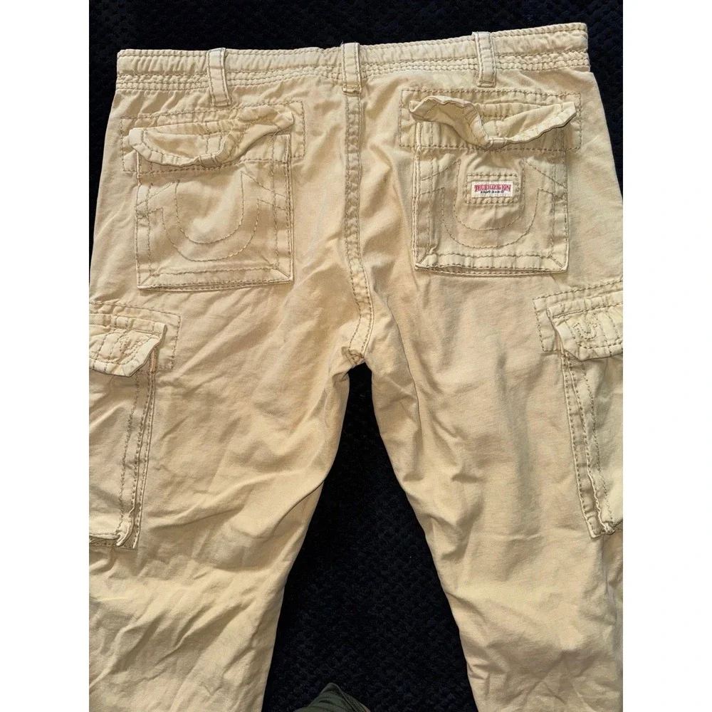 TRUE RELIGION Mens Beige Cargo Pant Relaxed Fit Size‎ 38
